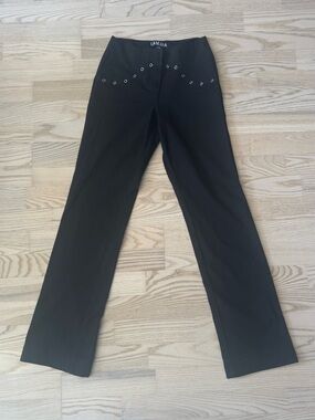 I.AM.GIA Black Grommet Front Pants